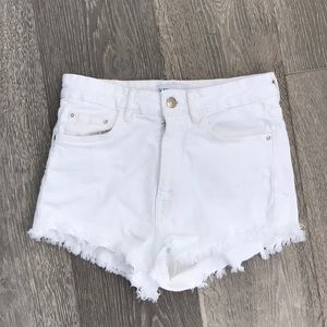 White Denim Shorts